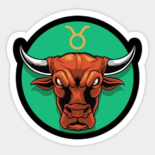 Zodiac - Star Sign - Taurus - neg Sticker